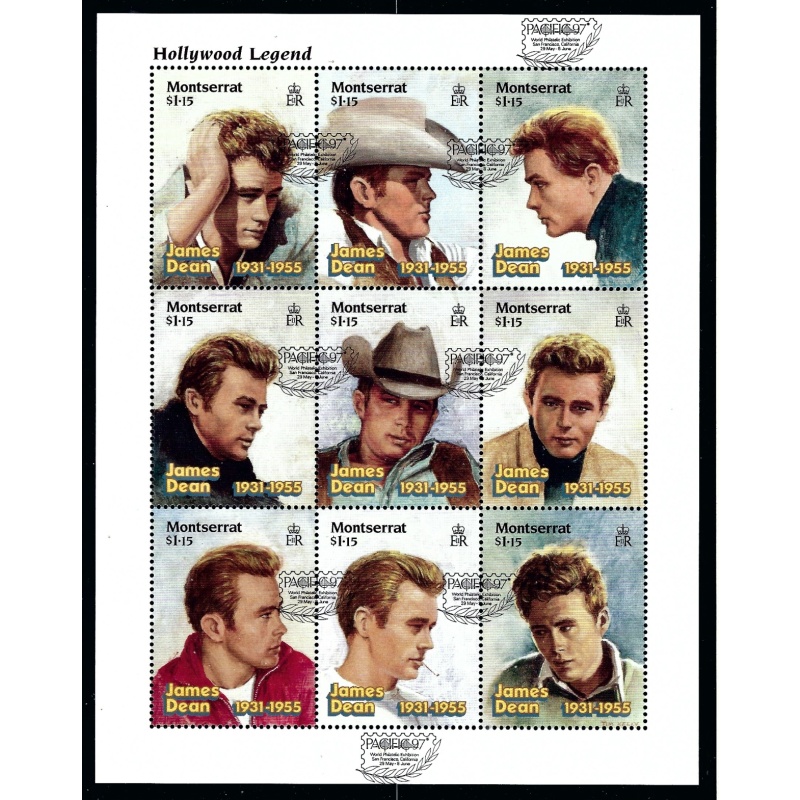 Montserrat 912 MNH 1996 James Dean sheet of 9    (KA)