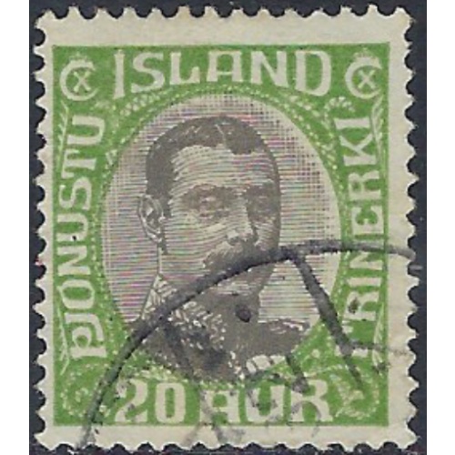Iceland O45 Used 1920 issue (ak6432a)