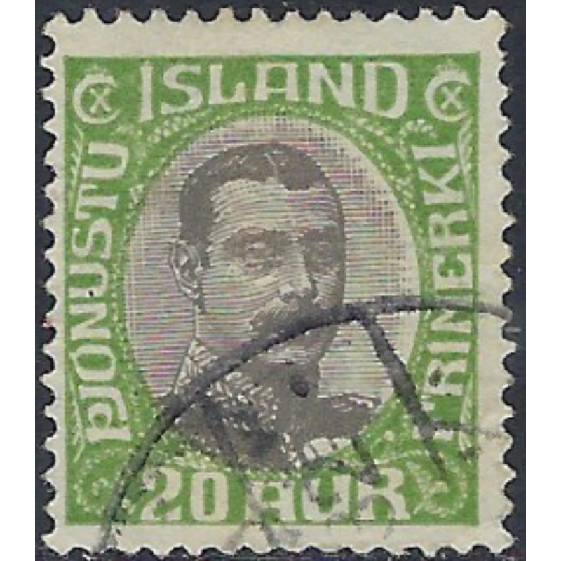 Iceland O45 Used 1920 issue (ak6432a)
