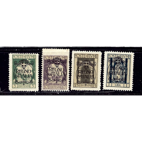 Fiume 184/185/188/192 No Gum 1924 issues    (ap2281)