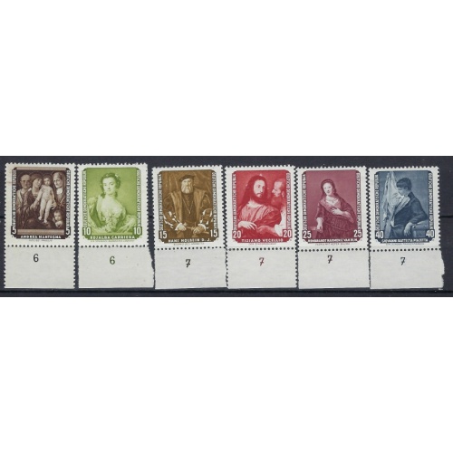 Germany DDR 355-60 MNH 1957 Famous Paintings (an9107)