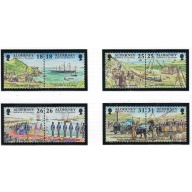Guernsey Alderney 106-13 MNH 1997 Garrison Island in pairs (an4531)