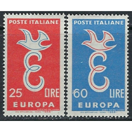 Italy 750-51 MNH 1958 Europa (ak4283)