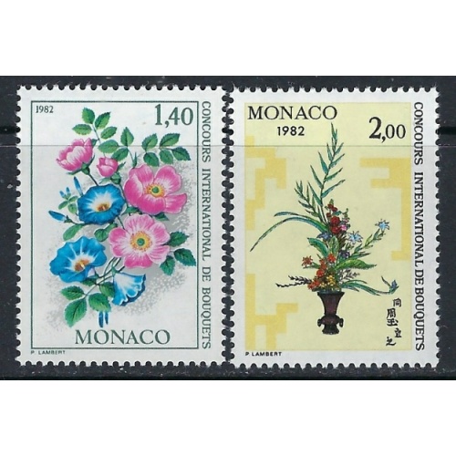 Monaco 1309-10 MNH 1981 Flowers (ak3291)