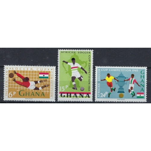 Ghana 233-35 MNH 1965 Soccer (mm1062)
