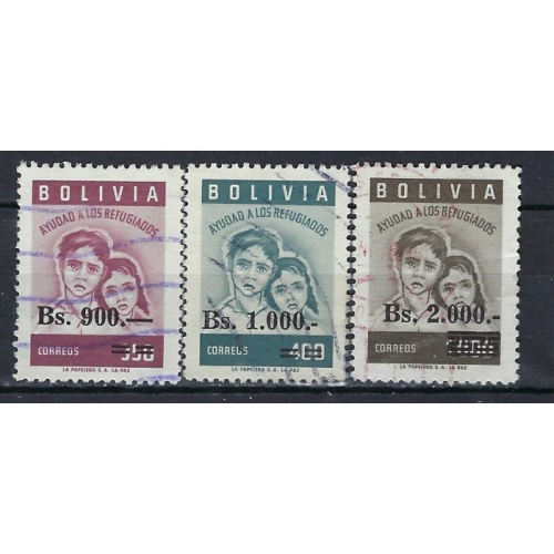 Bolivia 455-57 Used 1962 issues (an9524)
