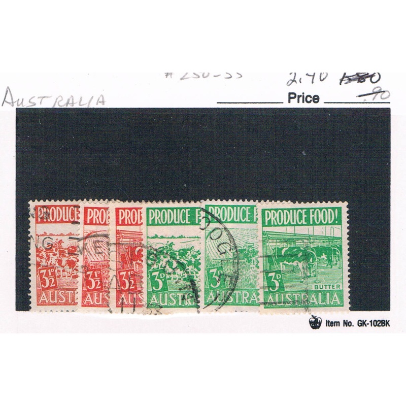 Australia 250-55 Used set Modern Dairy Production 1953 CV 2.40 (A0509)