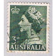 Australia 257 Used QEII Blue 3d 1953 (BP55707)