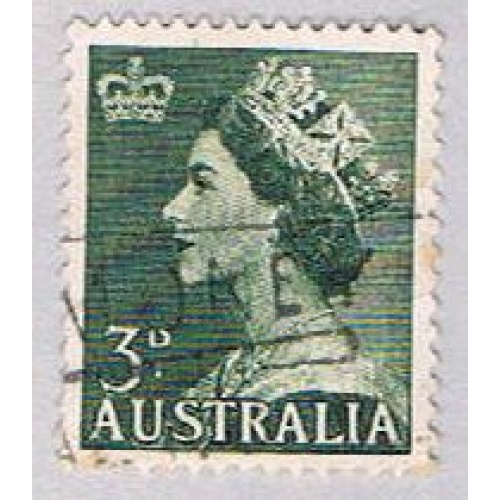 Australia 257 Used QEII Blue 3d 1953 (BP55707)