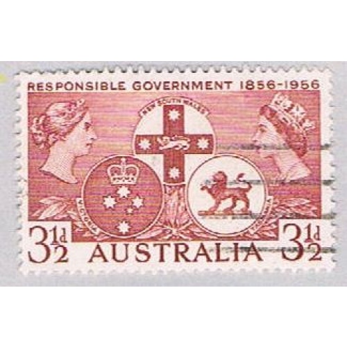 Australia 287 Used Queens and Badges 1956 (BP55908)