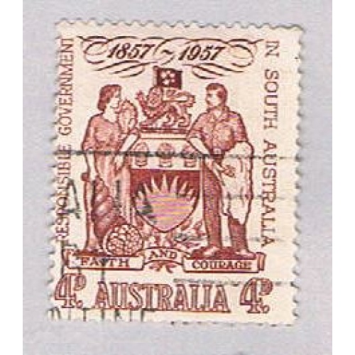 Australia 304 Used Coat of Arms 1957 (BP50417)