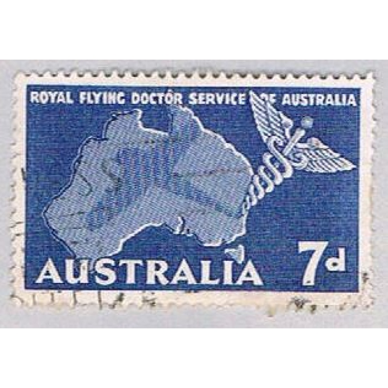 Australia 305 Used Caduceus and Map 1957 (BP55910)