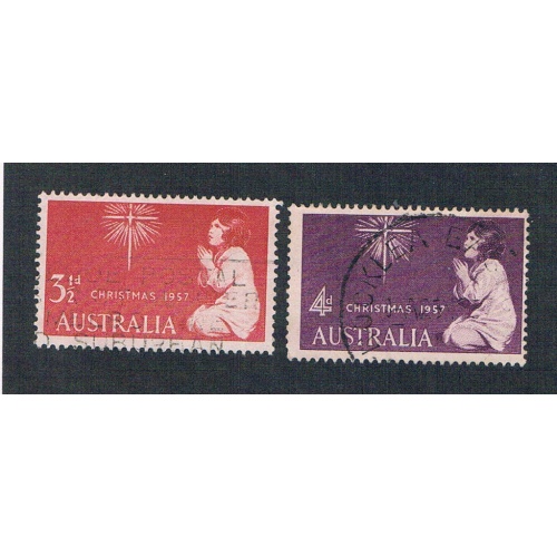 Australia 306-07 Used set Child Praying 2 1957 (A0513)