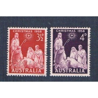 Australia 312-13 Used set Nativity 2 1958 (A0511)