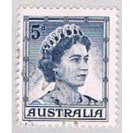 Australia 319 Used QEII Blue 5d 1 1959 (BP55706)