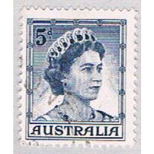 Australia 319 Used QEII Blue 5d 1 1959 (BP55706)