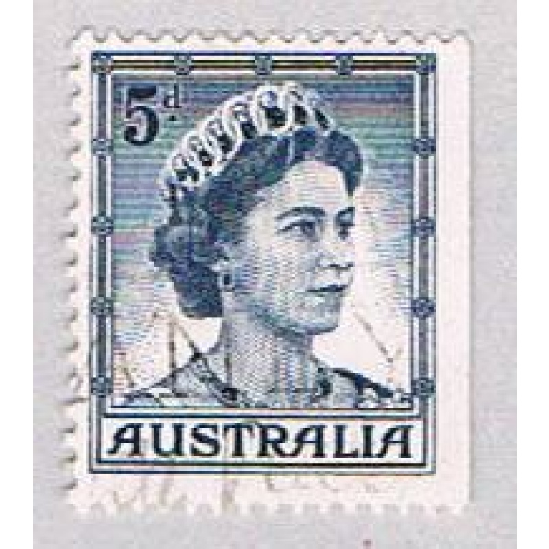 Australia 319 Used QEII Blue 5d 2 1959 (BP55705)