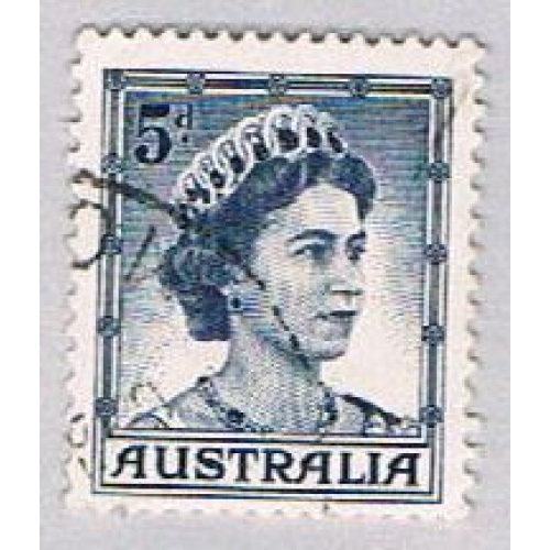 Australia 319 Used QEII Blue 5d 2 1959 (BP55728)