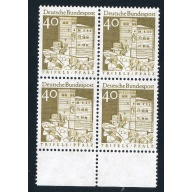Germany 941 Unused blk 4 Building 2 1966 CV 2.00 (BP5146)