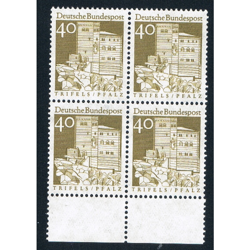 Germany 941 Unused blk 4 Building 2 1966 CV 2.00 (BP5146)