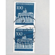 Germany 956 Used pair Brandenburg Gate 1966 CV 1.20 (BP5478)