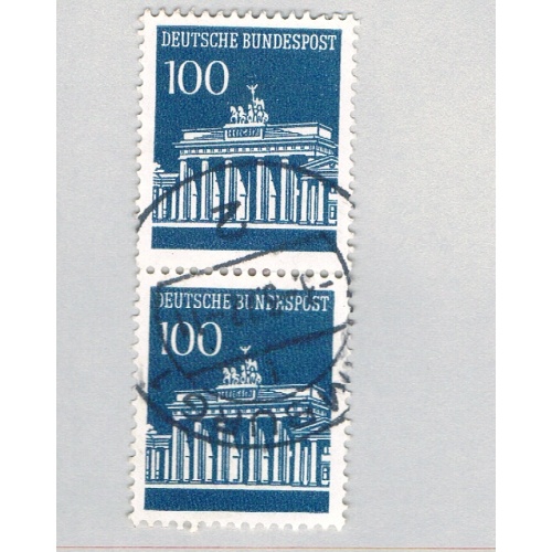 Germany 956 Used pair Brandenburg Gate 1966 CV 1.20 (BP5478)