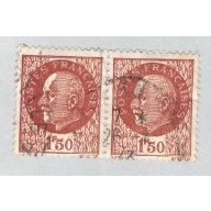 France 440 Used Marshal Petain pair 1941 (BP57013)
