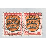 France 4N8 Used pair Arms 1945 (BP57016)