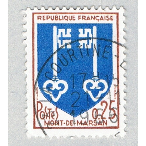 France 1144 Used Arms of Mont-d-Marsan 1 1966 (BP58037)