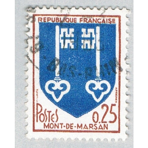 France 1144 Used Arms of Mont-d-Marsan 1966 (BP58039)