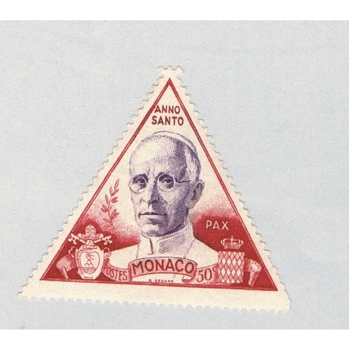 Monaco 263 MLH Pope Pius XII 1951 (BP62701)