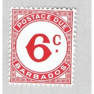Barbados J9 Unused Numeral 6 2 1965 CV 1.50 (BP63739)