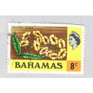 Bahamas 320 Used Flowers 1 perf cut 1971 CV 1.40 (BP63813)