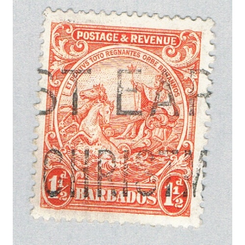 Barbados 168 Used Colony Badge 1925 CV 1.25 (BP64120)