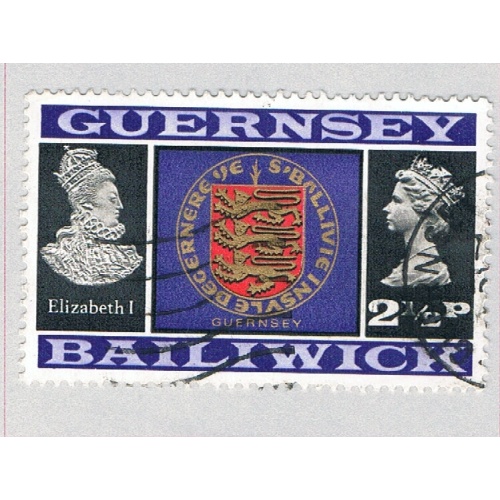Guernsey 45 Used Arms of Guernsey 1 1971 (BP66513)