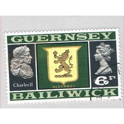 Guernsey 50 Used Arms of Alderney 1 1971 (BP66521)