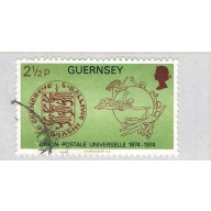 Guernsey 111 Used Seal and UPU Emblem 1974 (BP66614)