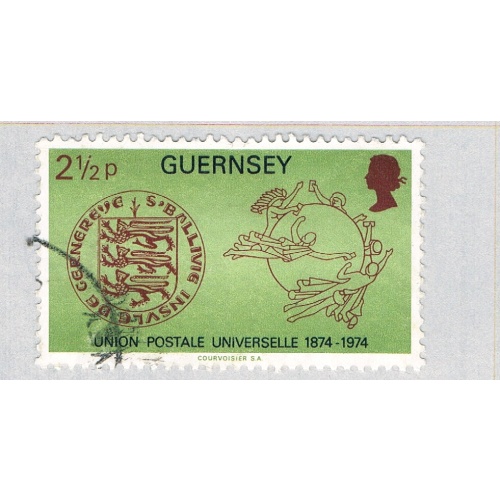 Guernsey 111 Used Seal and UPU Emblem 1974 (BP66614)