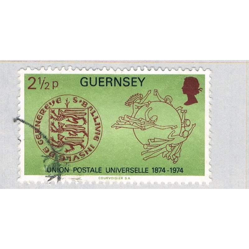 Guernsey 111 Used Seal and UPU Emblem 1974 (BP66614)