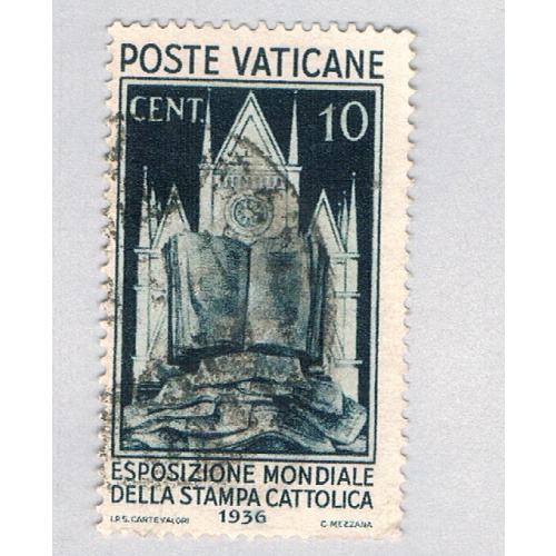 Vatican 48 Used Allegory of church and bible 1936 CV 1.50 (BP68508)