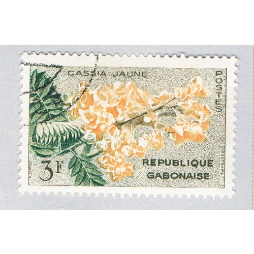 Gabon 157 Used Yellow Flower 1961 (BP70827)