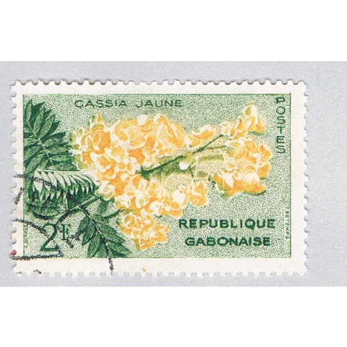Gabon 157 Used Yellow Flower 1 1961 (BP70828)