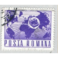 Romania 2283 Used World map 1971 (BP71027)