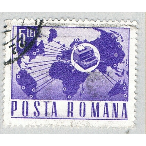 Romania 2283 Used World map 1971 (BP71027)