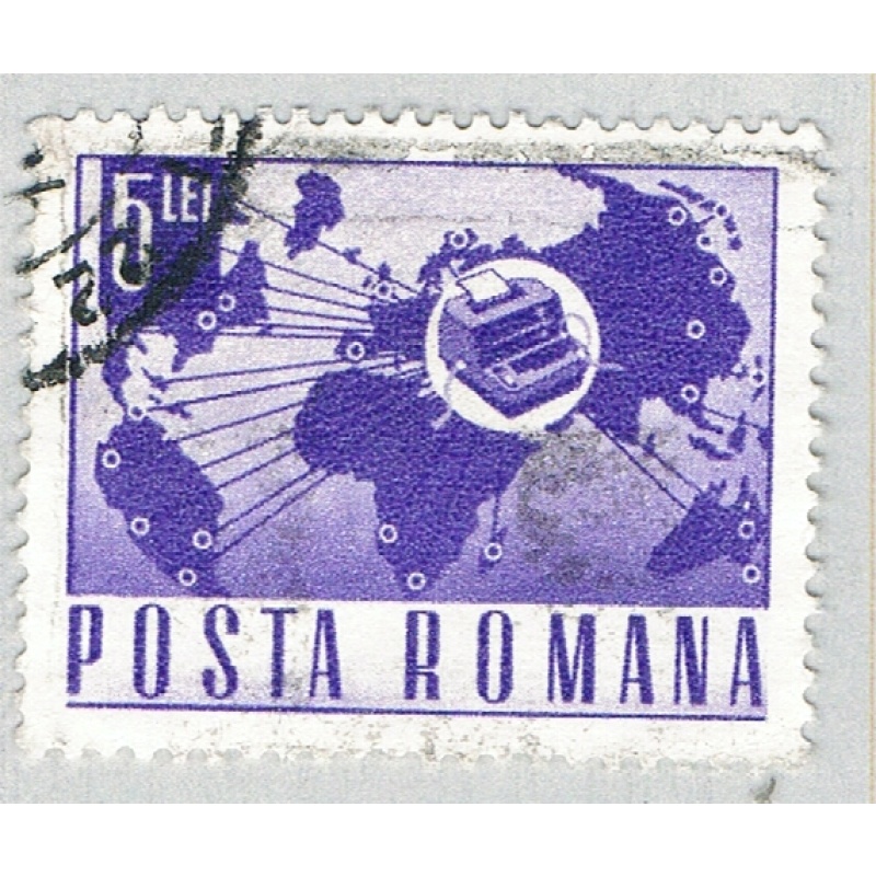 Romania 2283 Used World map 1971 (BP71027)