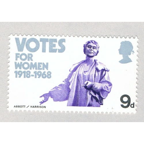 Great Britain 565 MLH Statue of Mrs.Emmeline Pankhurst 1968 (BP72201)