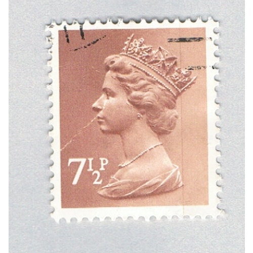 Great Britain MH63 Used QEII chocolate 7.5p 1 1971 (BP72417)