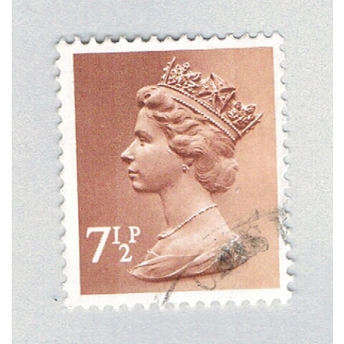 Great Britain MH63 Used QEII chocolate 7.5p 2 1971 (BP72418)