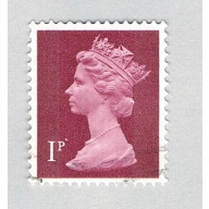 Great Britain MH402 Used QEII plum 1p 2011 (BP72434)
