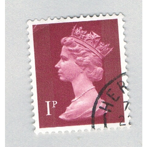 Great Britain MH402 Used QEII plum 1p 1 2011 (BP72435)